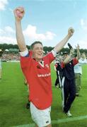 6 May 2000; Ronan O'Gara of Munster celebrates following his side's victory during the Heineken Cup Semi-Final match between Toulouse and Munster at the Stade du Parc Lescure in Bordeaux, France. Photo by Brendan Moran/Sportsfile
