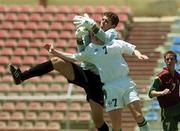 1 May 2000; Sean Thorton of Republic of Ireland in action against Bruno Vale of Portugal during the UEFA U16 European Championship Finals match between Portugal and Republic of Ireland at Be'er Sheva Municipal Stadium in Be'er Sheva, Israel. Photo by David Maher/Sportsfile