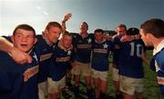 13 May 2000; St Mary's players celebrate following their side's victory during the AIB All-Ireland League Semi-Final match between St Mary’s and Ballymena at Templeville Road in Dublin. Photo by Matt Browne/Sportsfile