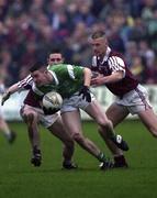 26 April 2000; Stephen Lucey of Limerick in action against John Brennan of Westmeath during the All-Ireland Under 21 Football Championship Semi-Final match between Limerick and Westmeath at O'Moore Park in Porlaoise, Laois. Photo by Damien Eagers/Sportsfile