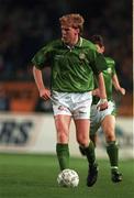 12 October 1994; Steve Staunton of Republic of Ireland during the UEFA EURO1996 Qualifying Group 6 match between Republic of Ireland and Liechtenstein at Lansdowne Road in Dublin. Photo by Ray McManus/Sportsfile