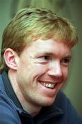 19 May 2000; Steve Staunton during a press conference at the Forte Posthouse Hotel at Dublin Airport in Dublin, ahead of the Steve Staunton & Tony Cascarino Joint Testimonial match between Republic of Ireland XI and Liverpool at Lansdowne Road on 21 May. Photo by David Maher/Sportsfile
