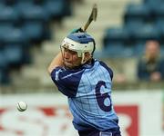11 April 2004; Conal Keaney of Dublin shoots to score his side's equalising goal during the Allianz National Hurling League Group 2 Round 1 match between Dublin and Antrim at Parnell Park in Dublin. Photo by Brian Lawless/Sportsfile