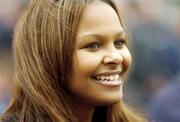 13 April 2004; Singer Samantha Mumba prior to the presentation of the Menolly Homes Handicap Hurdle at Fairyhouse Racecourse in Ratoath, Meath. Photo by Damien Eagers/Sportsfile