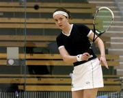 13 April 2004; Aisling Blake of Ireland during her Nivea Body Irish Ladies Squash Championship first round match against Vicky Lankester of England at Fitzwilliam Lawn Tennis Club in Dublin. Photo by Matt Browne/Sportsfile