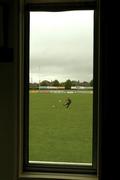 20 April 2004; Munster out-half Ronan O'Gara practices his place kicking during Munster Rugby squad training at Cork Constitution RFC in Temple Hill, Cork. Photo by Brendan Moran/Sportsfile