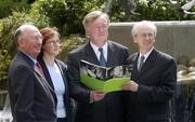 21 April 2004; Pat O'Neill, Chairman of Irish Sports Council, D. Una May, Project Manager of the Anti-Doping Unit of the Irish Sports Council, John O'Donoghue TD, Minister for Arts, Sport and Tourism and John Treacy, Chief Executive, Irish Sports Council are pictured at the Conrad Hotel in Dublin during the launch of the new Irish Sports Council Anti-Doping Rules that will come into effect on June 1st 2004. Photo by Brian Lawless/Sportsfile