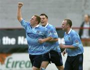 22 April 2004; Gary O'Neill of Dublin City, left, celebrates with team-mates after scoring his side's second goal during the Eircom League Premier Division match between Dublin City and Bohemians at Tolka Park in Dublin. Photo by Matt Browne/Sportsfile