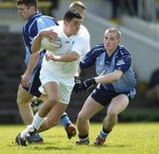 24 April 2004; Rob McCabe of Kildare in action against David O'Callaghan of Dublin during the Leinster GAA Football U21 Championship Final match between Dublin and Kildare at Páirc Tailteann in Navan, Meath. Photo by Ray McManus/Sportsfile