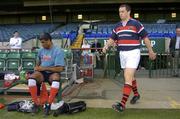 24 April 2004; Munster captain Jim Williams, left, and Marcus Horan during a Munster Rugby captain's run at Lansdowne Road in Dublin. Photo by Brendan Moran/Sportsfile