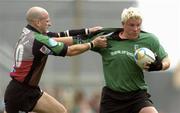 25 April 2004; Mark McHugh of Connacht in action against Paul Burke of NEC Harlequins during the Parker Pen Challenge Cup Semi-Final 2nd Leg match between Connacht and NEC Harlequins at the Sportsground in Galway. Photo by Brian Lawless/Sportsfile