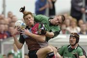 25 April 2004; Gavin Duffy of NEC Harlequins in action against Conor McPhillips of Connacht during the Parker Pen Challenge Cup Semi-Final 2nd Leg match between Connacht and NEC Harlequins at the Sportsground in Galway. Photo by Brian Lawless/Sportsfile