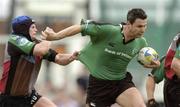 25 April 2004; Darren Yapp of Connacht is tackled by Mel Deane of NEC Harlequins during the Parker Pen Challenge Cup Semi-Final 2nd Leg match between Connacht and NEC Harlequins at the Sportsground in Galway. Photo by Brian Lawless/Sportsfile