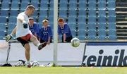 27 April 2004; Local schoolboys watch Shay Given in action during a Republic of Ireland training session at the Zdzis aw Krzyszkowiak Stadium in Bydgoszcz, Poland. Photo by David Maher/Sportsfile