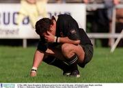 13 May 2000. Simon Broughton, Ballymena pictured at the end of the game. All-Ireland League Rugby semi-final, St Mary's v Ballymena, Templeville Road, Dublin. Picture creditl; Matt Browne/SPORTSFILE