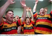14 May 2000; Lansdowne's celebrates their win over Terenure, AIB Rugby League Semi Final Terenure v Lansdowne Picture credit Matt Browne/SPORTSFILE