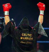 18 March 1995; Steve Collins enters the ring prior to his first fight with Chris Eubank in Millstreet, Co. Cork, Ireland. Boxing. Picture credit; David Maher/SPORTSFILE