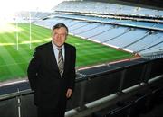 31 January 2008; Retiring Ard Stiurthoir of the GAA Liam Mulvihill at his last press conference. Canal End Stand, Croke Park, Dublin. Picture credit; Ray McManus / SPORTSFILE