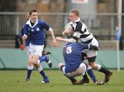 31 January 2008; Farrell Mc Manus, Belvedere, is tackled by Stephen O'Carroll, St Mary's. Leinster Schools Junior Cup, Belvedere College v St Mary's College, Donnybrook, Dublin. Picture credit; Caroline Quinn / SPORTSFILE *** Local Caption ***