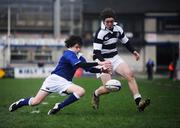 31 January 2008; Marc Quinn-Neylon, Belvedere, is tackled by Brendan Daly, St Mary's. Leinster Schools Junior Cup, Belvedere College v St Mary's College, Donnybrook, Dublin. Picture credit; Caroline Quinn / SPORTSFILE