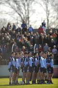 27 January 2008; The Dublin team stand together during the national anthem. O'Byrne cup semi-final replay, Carlow v Dublin, Dr. Cullen Park, Carlow. Picture credit: David Maher / SPORTSFILE