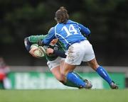1 February 2008; Lynne Cantwell, Ireland, in action against Silvia Pizzati, Italy. Women's Six Nations Rugby Championship, Ireland v Italy, Templeville Road, Dublin. Picture credit; Paul Mohan / SPORTSFILE