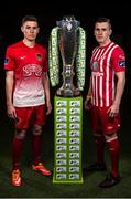 3 March 2015; Garry Buckley, Cork City and Jeff Henderson, Sligo Rovers, both teams will play each other on the opening day of the 2015 SSE Airtricity league season. Aviva Stadium, Lansdowne Road, Dublin. Picture credit: David Maher / SPORTSFILE