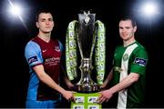 3 March 2015; Mick Daly, Drogheda United, and Michael Barker, Bray Wanderers, both teams will play each other on the opening day of the 2015 SSE Airtricity league season. Aviva Stadium, Lansdowne Road, Dublin. Picture credit: David Maher / SPORTSFILE