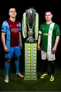 3 March 2015; Mick Daly, Drogheda United, and Michael Barker, Bray Wanderers, both teams will play each other on the opening day of the 2015 SSE Airtricity league season. Aviva Stadium, Lansdowne Road, Dublin. Picture credit: David Maher / SPORTSFILE