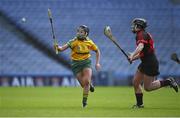 1 March 2015; Aoife Donoghue, Mullagh, in action against Colleen Atkinson, Oulart-The Ballagh. AIB All Ireland Senior Club Camogie Final, Mullagh v Oulart-The Ballagh. Croke Park, Dublin. Picture credit: Ray McManus / SPORTSFILE