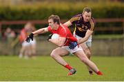 1 March 2015; Bevan Duffy, Louth, in action against Paddy Byrne, Wexford. Allianz Football League Division 3 Round 3, Louth v Wexford, County Grounds, Drogheda, Co. Louth. Picture credit: Tomás Greally / SPORTSFILE