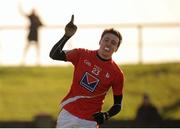 1 March 2015; Tommy Durnin, Louth, celebrates scoring a goal during the second half. Allianz Football League Division 3 Round 3, Louth v Wexford, County Grounds, Drogheda, Co. Louth. Picture credit: Tomás Greally / SPORTSFILE