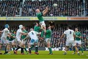 1 March 2015; Paul O'Connell, Ireland, wins possession in a lineout. RBS Six Nations Rugby Championship, Ireland v England. Aviva Stadium, Lansdowne Road, Dublin. Picture credit: Brendan Moran / SPORTSFILE