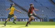 1 March 2015; Shelly Kehoe, Oulart-The Ballagh, in action against Colette Glennon, the Mullagh captain. AIB All Ireland Senior Club Camogie Final, Mullagh v Oulart-The Ballagh. Croke Park, Dublin. Picture credit: Ray McManus / SPORTSFILE