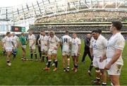 1 March 2015; Dejected England players after the game. RBS Six Nations Rugby Championship, Ireland v England. Aviva Stadium, Lansdowne Road, Dublin. Picture credit: Matt Browne / SPORTSFILE