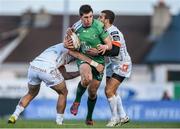 1 March 2015; Craig Ronaldson, Connacht, is tackled by Sam Christie, left, and James Ambrosini, Benetton Treviso. Guinness PRO12 Round 16, Connacht v Benetton Treviso, Sportsground, Galway. Picture credit: Ramsey Cardy / SPORTSFILE