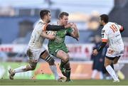 1 March 2015; Tom McCartney, Connacht, is tackled by Meyer Swanepoel, Benetton Treviso. Guinness PRO12 Round 16, Connacht v Benetton Treviso, Sportsground, Galway. Picture credit: Ramsey Cardy / SPORTSFILE