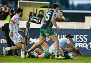 1 March 2015; Matt Healy, Connacht, scores his side's third try of the game. Guinness PRO12 Round 16, Connacht v Benetton Treviso, Sportsground, Galway. Picture credit: Ramsey Cardy / SPORTSFILE