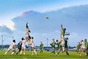1 March 2015; Meyer Swanepoel, Benetton Treviso, competes in a lineout against Aly Muldowney, Connacht. Guinness PRO12 Round 16, Connacht v Benetton Treviso, Sportsground, Galway. Picture credit: Ramsey Cardy / SPORTSFILE
