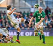 1 March 2015; Paul O'Connell, Ireland, blocks down a box kick by Ben Youngs, England. RBS Six Nations Rugby Championship, Ireland v England. Aviva Stadium, Lansdowne Road, Dublin. Picture credit: Brendan Moran / SPORTSFILE