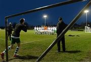 2 March 2015; The Cabinteely FC squad have their photograph taken ahead of the game. Pre-season Friendly, Cabinteely v Elizabethtown College Pennsylvania, Blackrock College RFC, Stradbrook Road, Dublin. Picture credit: Cody Glenn / SPORTSFILE