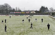 1 March 2015; Kildare players warm-up before the game. Allianz Football League Division 2 Round 3, Kildare v Westmeath. St Conleth's Park, Newbridge, Co. Kildare. Picture credit: Piaras Ó Mídheach / SPORTSFILE