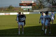 1 March 2015; Kildare players Mark Donnellan, left, and Hugh Lynch, right, leave the pitch with their team-mates after the game. Allianz Football League Division 2 Round 3, Kildare v Westmeath. St Conleth's Park, Newbridge, Co. Kildare. Picture credit: Piaras Ó Mídheach / SPORTSFILE