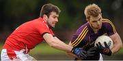 1 March 2015; Kevin Rowe, Wexford, in action against Kevin Toner, Louth. Allianz Football League Division 3 Round 3, Louth v Wexford, County Grounds, Drogheda, Co. Louth. Picture credit: Tomás Greally / SPORTSFILE