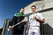 12 March 2015; Ballyhale Shamrocks player Colin Fennelly, pictured with manager Andy Moloney, ahead of the AIB GAA Senior Hurling Club Championship Final on the 17th of March where the Kilkenny club will take on Limerick’s Killmallock in Croke Park to see who is #TheToughest. For exclusive content and to see why the AIB Club Championships are #TheToughest follow us @AIB_GAA and on Facebook at facebook.com/AIBGAA. Clanna Gael GAA Club, Ringsend, Dublin. Picture credit: Ramsey Cardy / SPORTSFILE