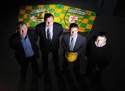 30 January 2008; Football analysts Eugene McGee, Paul Earley, Senan Connell and presenter Connor Morris, launch Setanta Ireland's coverage of the 2008 Allianz National Football League at the Croke Park Museum. The competition begins on Setanta Ireland this Saturday, February 2nd, with live action from Donegal’s meeting with Kerry at Ballybofey. Setanta will broadcast six live evening games from this year’s Allianz National Football League. Croke Park Museum, Croke Park, Dublin. Picture credit: Pat Murphy / SPORTSFILE