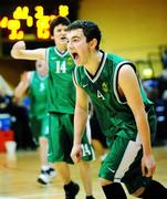 31 January 2008; Liam Purcell, St. Conleth’s, celebrates at the final whistle. U16B Boys, All-Ireland Schools Basketball Cup Final, Presentation College Bray, Wicklow v St. Conleth’s, Kildare, National Basketball Arena, Tallaght, Dublin. Picture credit: Brian Lawless / SPORTSFILE  *** Local Caption ***