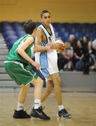 31 January 2008; Travis Black, Ard Scoil Ris Dublin, in action against Caoimhin Eastwood, St. Malachy’s College. U19B Boys, All-Ireland Schools Basketball Cup Final, Ard Scoil Ris Dublin v St. Malachy’s College, Belfast, National Basketball Arena, Tallaght, Dublin. Picture credit: Brian Lawless / SPORTSFILE