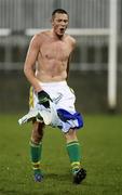 2 February 2008; Kerry's Kieran Donaghy takes his shirt off and walks off the field in disgust after Eoin Brosnan scored an injury time own goal for Donegal to win by a point. Allianz National Football League, Division 1, Round 1, Donegal v Kerry, Fr. Tierney Park, Ballyshannon, Co. Donegal. Picture credit: Oliver McVeigh / SPORTSFILE