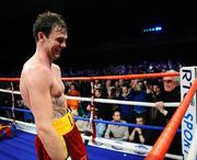 2 Fabruary 2008: Andy Lee in jovial mood after victory over Alejandro Falliga. Ladbrokes.com Fight Night, Andy Lee.v.Alejandro Falliga, University Sports Arena, Limerick. Picture credit: David Maher / SPORTSFILE